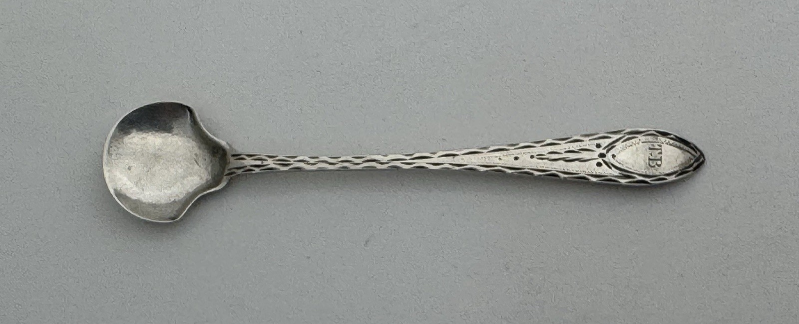 CARDEN TERRY Rare Cork Irish Provincial Sterling Silver Mustard Salt Spoon Scoop