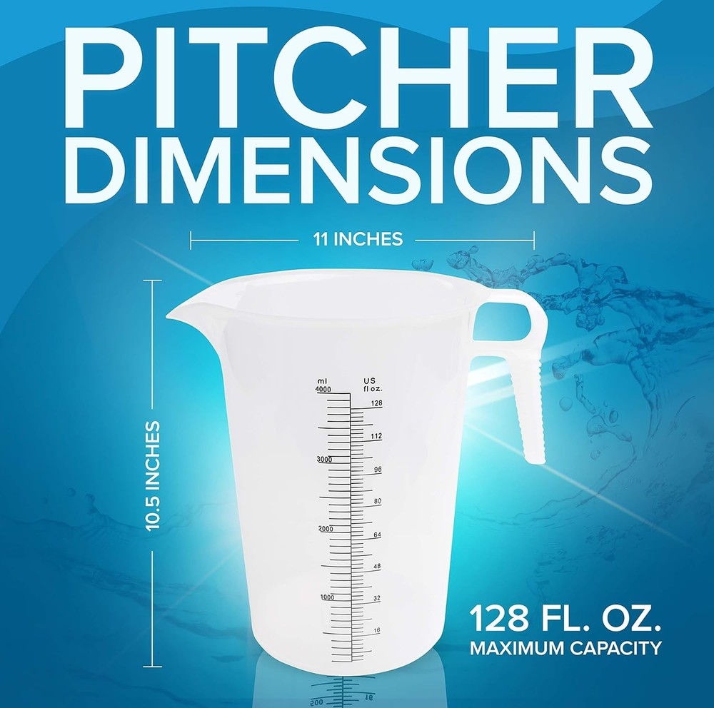 8oz 250 mL Measuring Pitcher, Plastic, Multipurpose - Great for Chemicals, Oi...