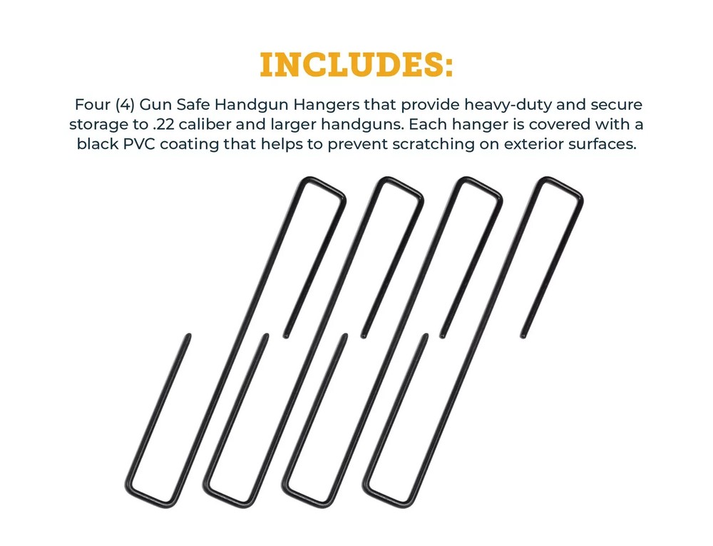 SnapSafe .22 Caliber Handgun Hangers (4 Pack)