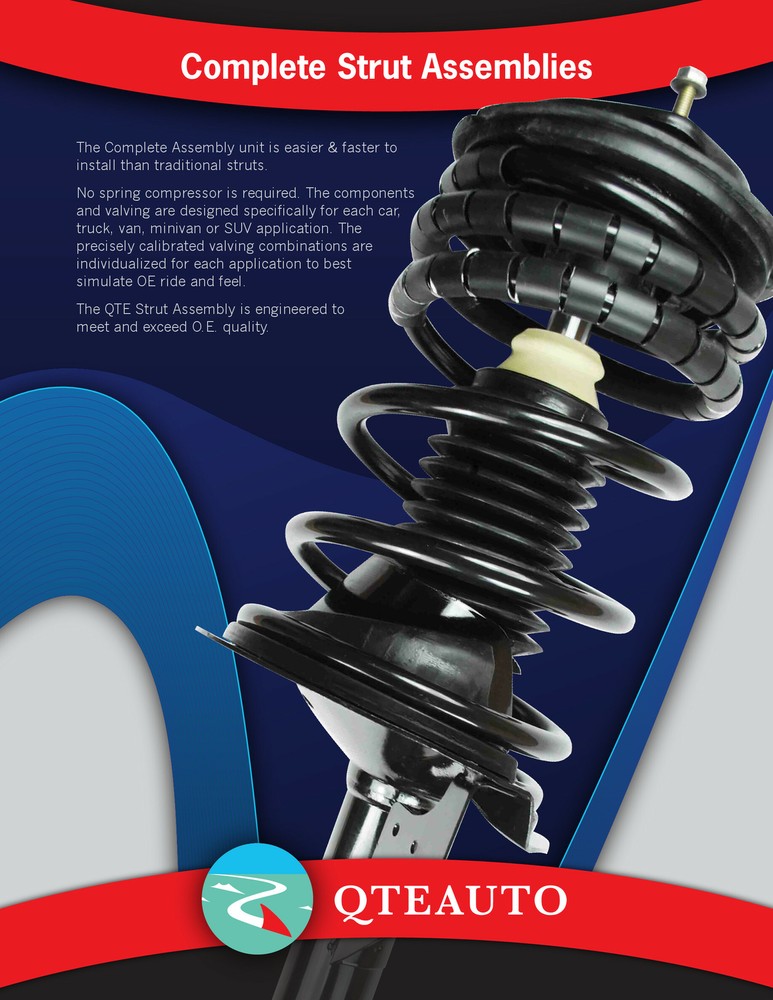 Pair 2 Front L-R Quick Complete Strut-Coil Spring Assembly For 2011-2014 Mazda 2