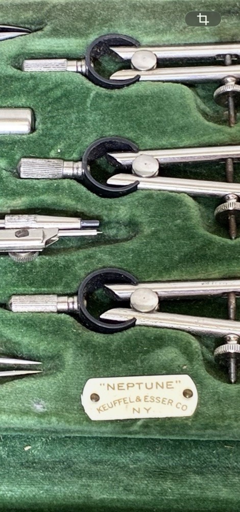 Vintage Keuffel & Esser Co NEPTUNE Drafting Tools Compass Set