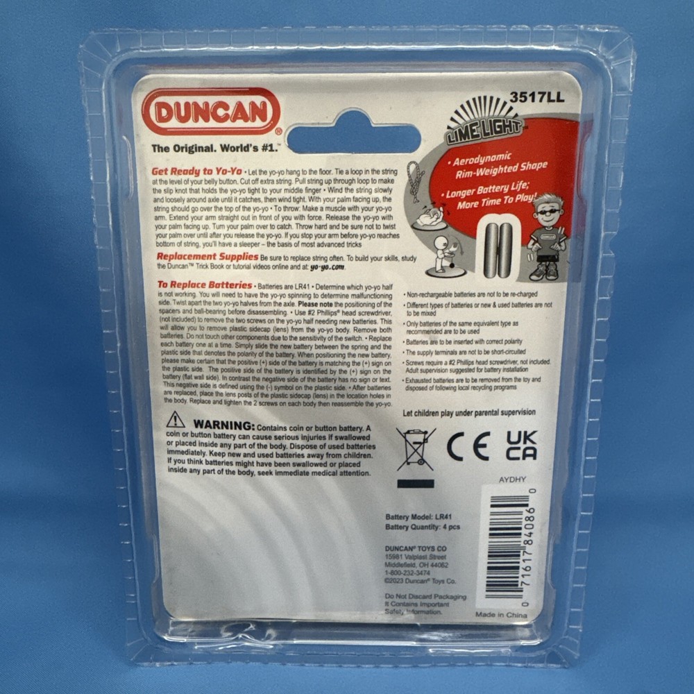 Duncan Limelight Light-Up Yo-Yo Beginner Level Yo-Yo LED Performance Transaxle