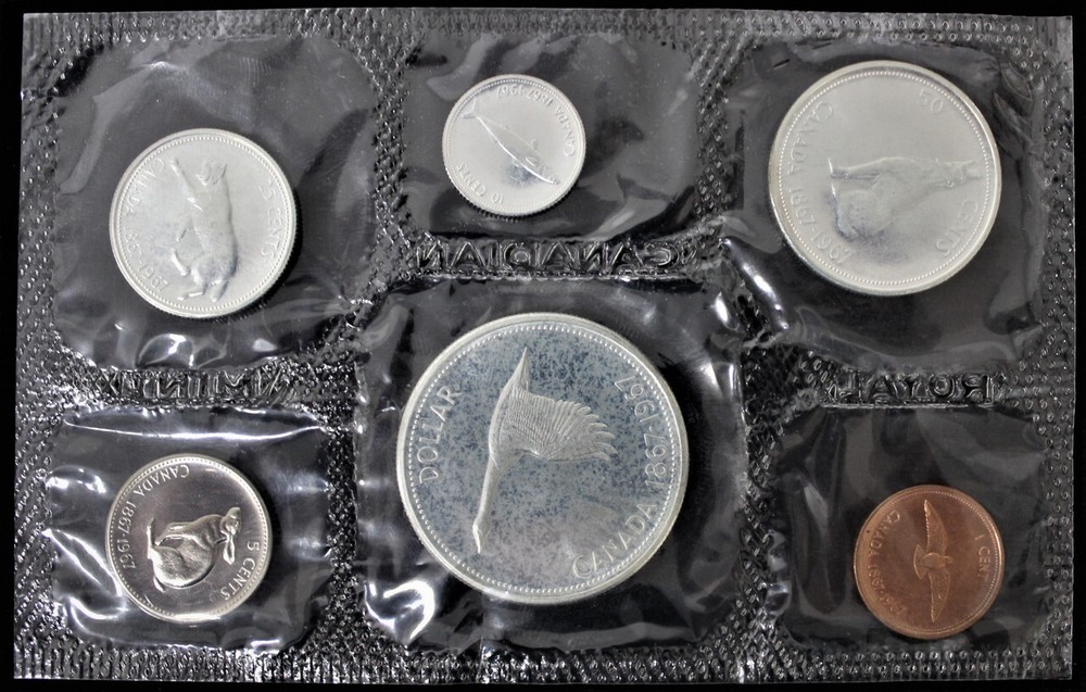 1967 CANADA SILVER PROOF LIKE SET in OGP