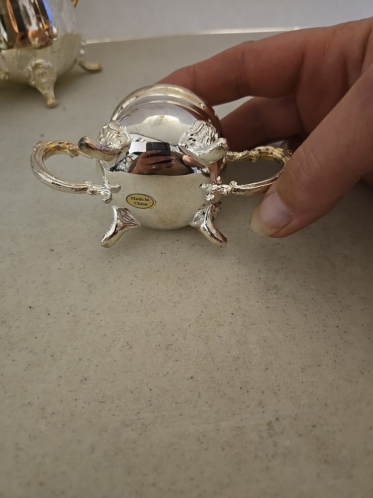 4 Pc. Silver Plated Mini Coffee Set