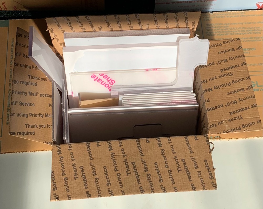 Clear (Polycab) Polycarbonate Plastics Random Size Sheets 5 LB LOT Bundle