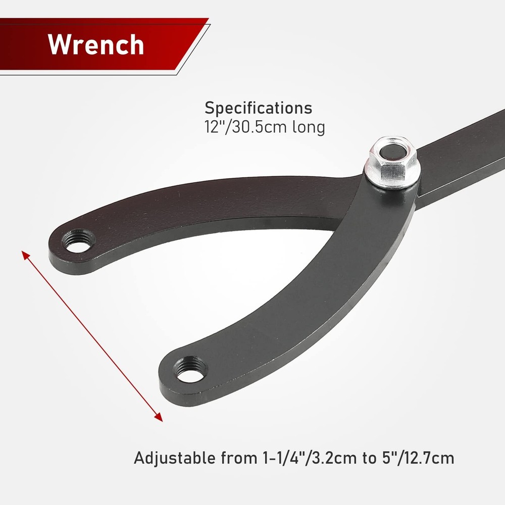 ATPEAM Variable Pin Spanner Wrench Kit 15Pc Adjustable Fan Clutch Pully Holde...