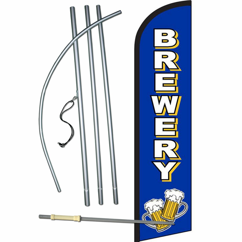 Brewery Flag Flutter Feather Banner Swooper Windless Bundle Kit