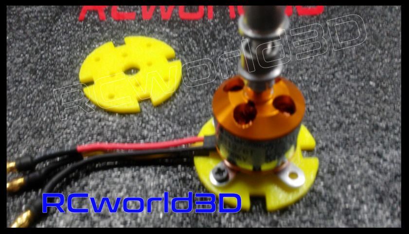 RC PLANE BRUSHLESS MOTOR MOUNT/BASE PERFECT X 2212 MOTOR 3D PRINTED SOLID - PLA