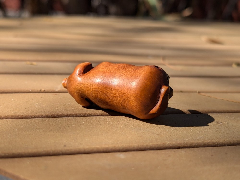 netsuke pig Japanese charm