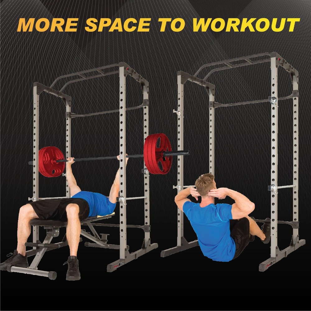 Power Cage Squat Rack 800 Lb Capacity Lat Pulldown Cable Crossover Home Gym