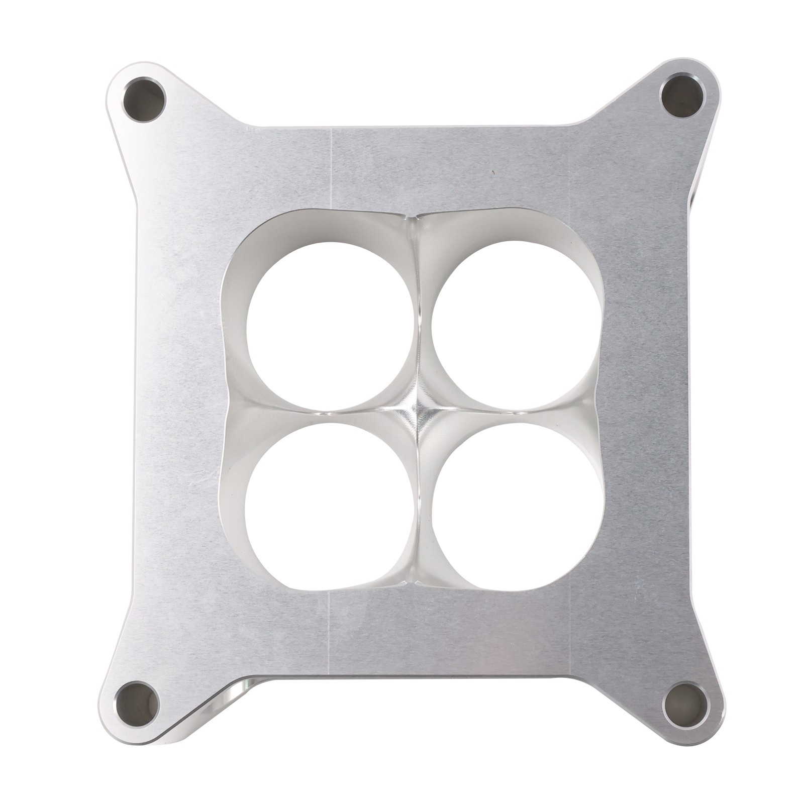 Silver 2-inch Aluminum 4150 CNC Machined Carburetor Spacer Square Bore 4 Port US