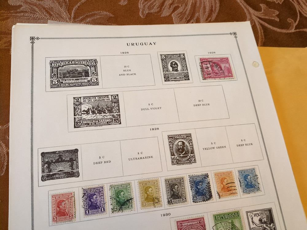 APC Z6436 Upper Volta Uraguay Scott internation pages and 260 stamps