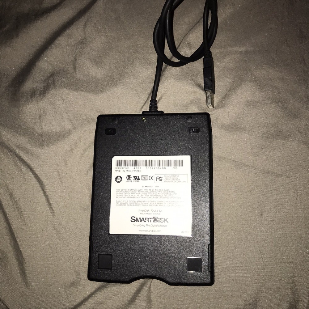 SmartDisk FDUSB-B2 External 3.5” Inch USB Floppy Drive