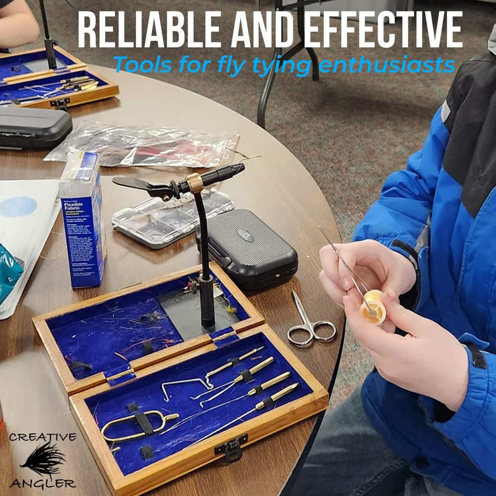 Fly Tying Bobbin And Threader Combo Essential Tools Holder Equipment