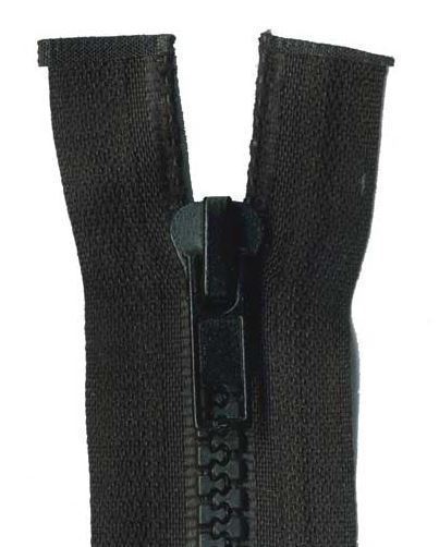 40cm Black Open End Chunky Zip