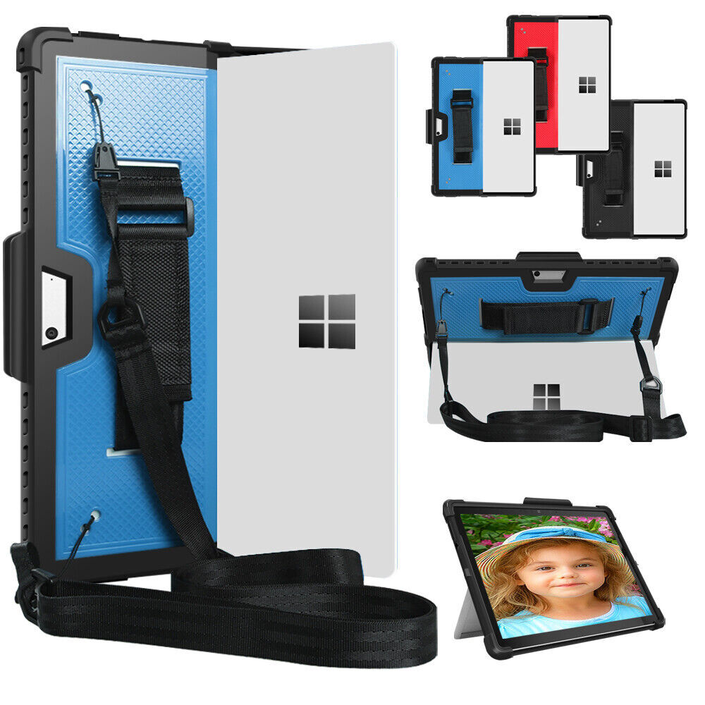 For Microsoft Surface Pro 10 9 8 7+ 7 6 5 4 Tablet Case With Shoulder Hand Strap