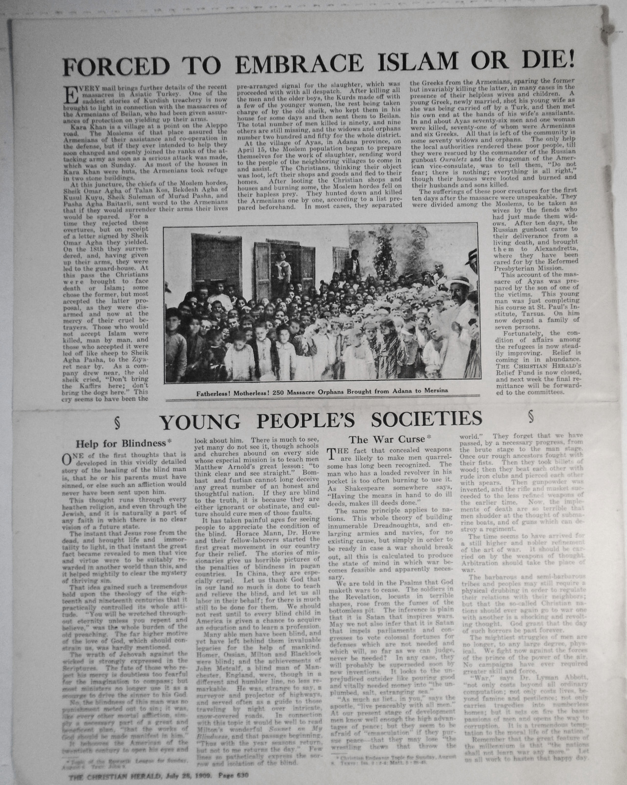 Forced to embrace Islam or Die! / Launch of The "Clermont" - 1909. Story & Print