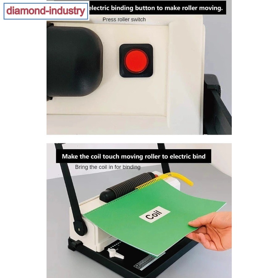 a4 Electric Single Coil Binding Machine Laptop Office Text Punch Binding Machine