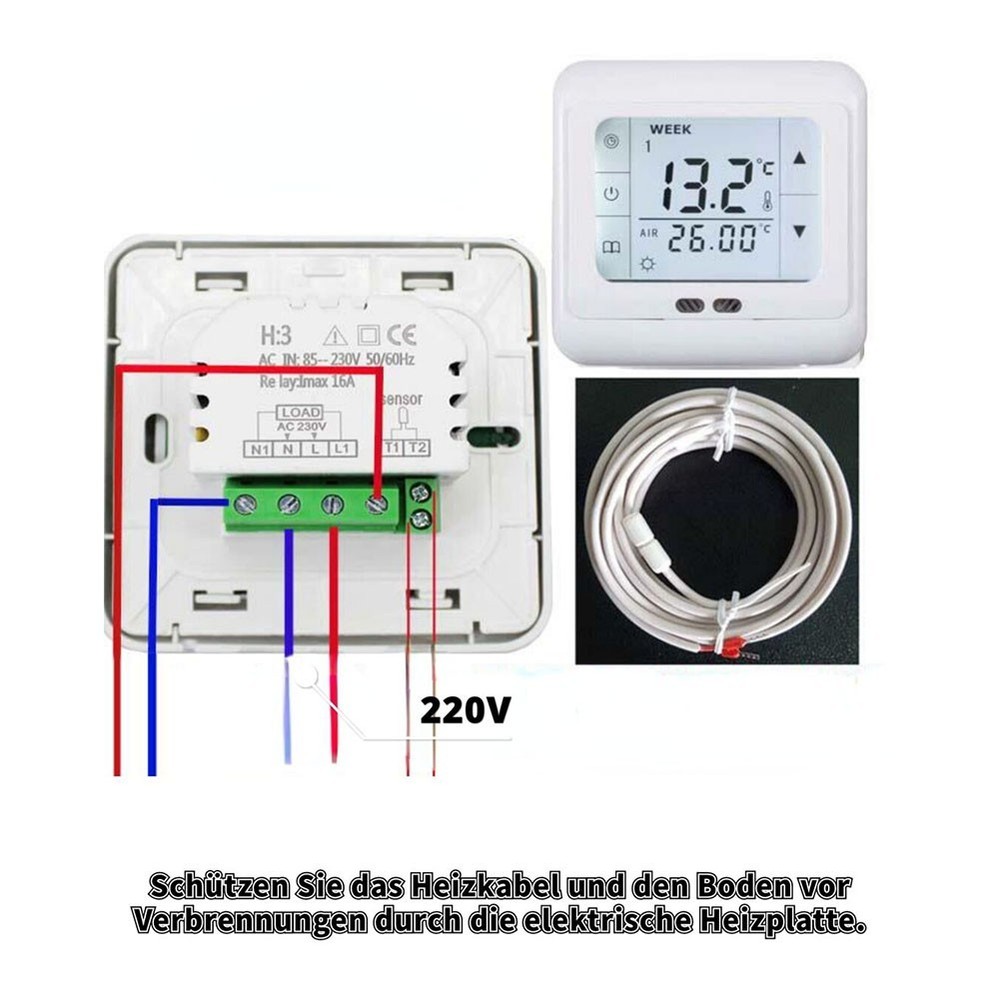Temperature Control System for Underfloor Heating with Touchscreen Display