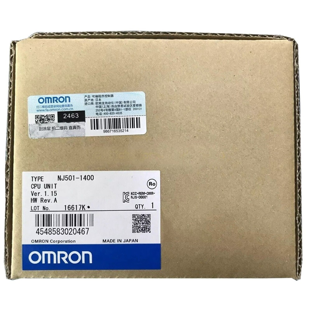 NJ501-1400 NEW OMRON NJ5011400 CPU UNIT PLC Central Processing Unit