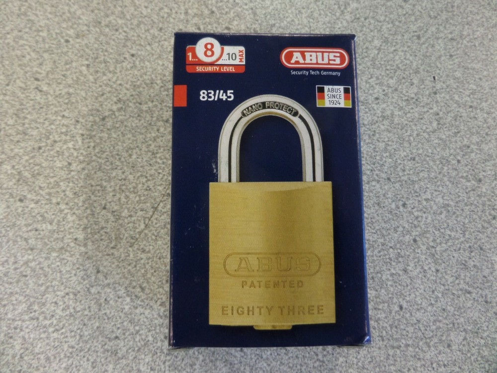 ABUS 83IC/45 BEST STYLE SMALL FORMAT IC CORE BRASS PADLOCK