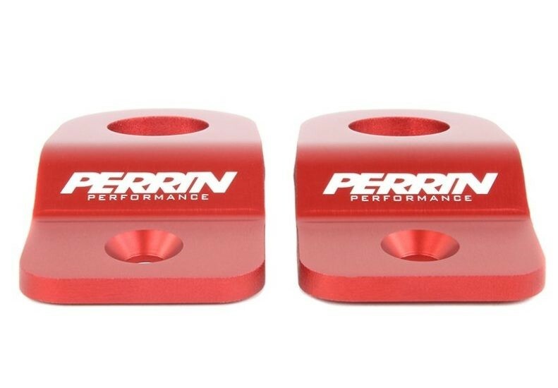 Perrin Performance Radiator Stay Kit (Red) for 2008-2021 Subaru WRX / STI