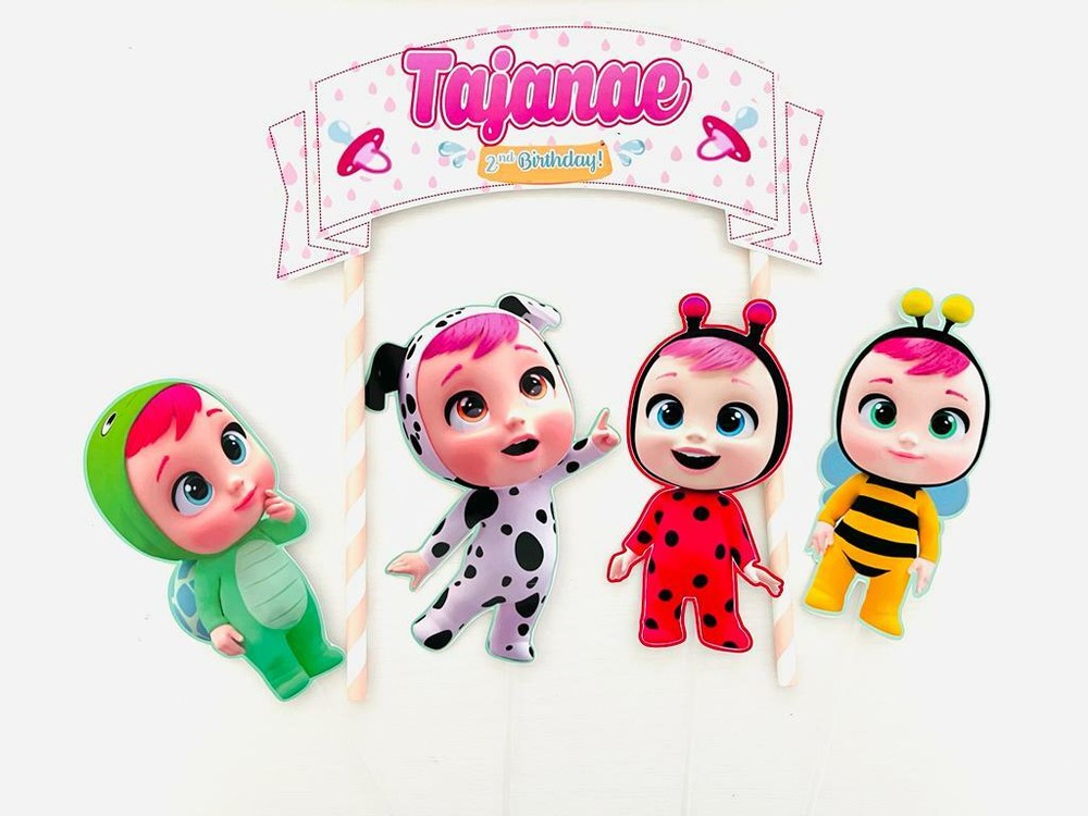 Personalized Cry Babies Magic Tears Cake Topper