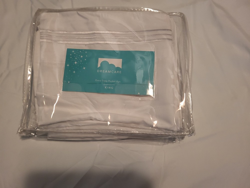 FOUR Dreamcare King Cooling Microfiber White Pillowcases