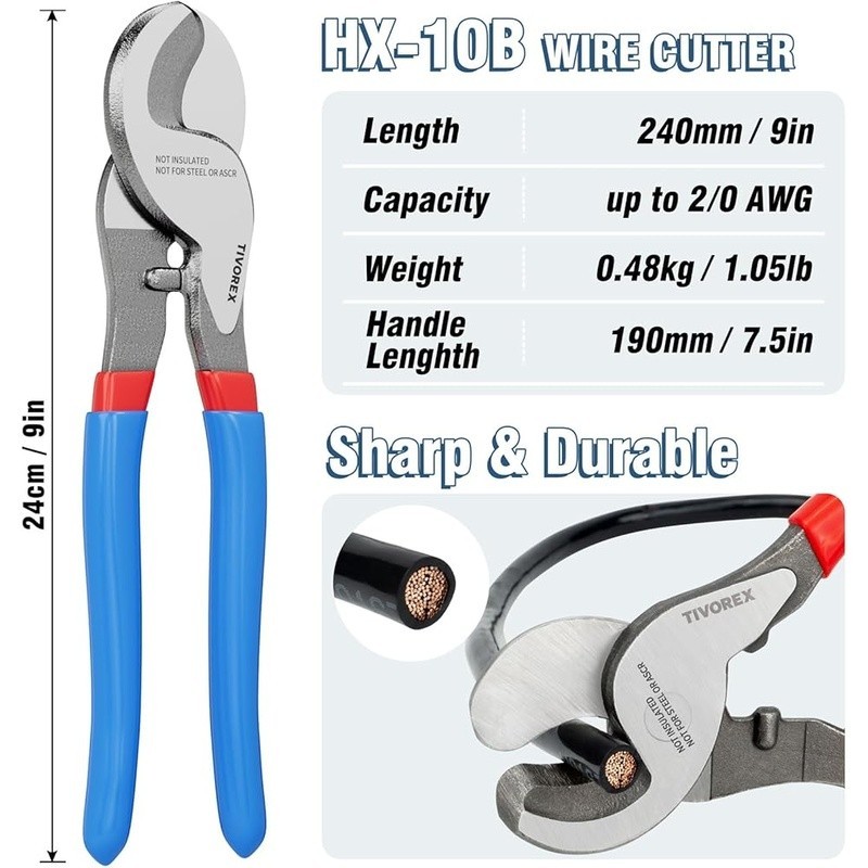 Professional Cable Crimping Tool Complete Kit W/ Wire Cutter & Terminals 70pcs