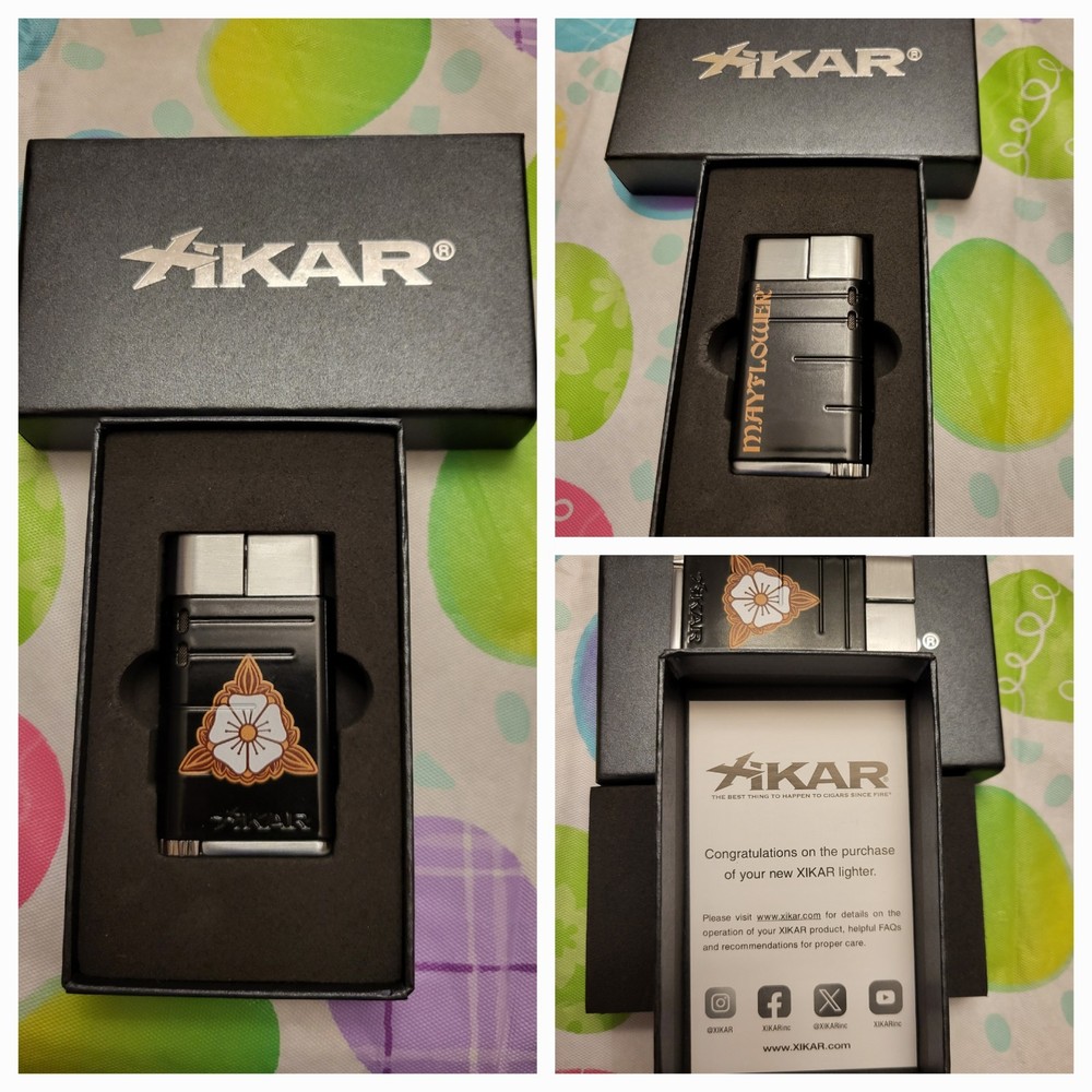 Xikar Black Mayflower Butane Cigar Windproof Refillable Lighter