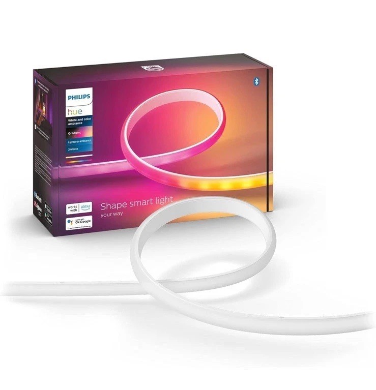 Philips Hue Indoor 6 Foot Smart LED Light Base Kit with Plug Multicolor Effect
