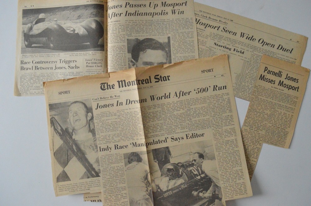 PARNELLI Jones 1963 newspaper articles