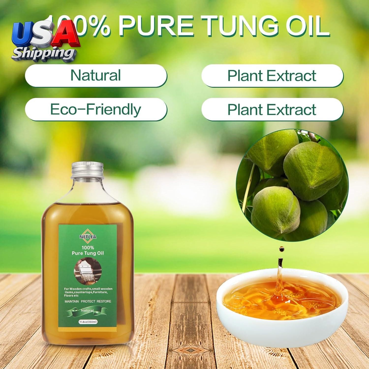 Small Woodworking Tung Oil, 11.8oz Pure Tung Oil for Wood Craft,perfect for Jew