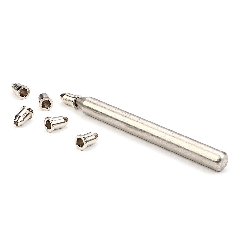 Chrome Plated 6Pcs Guitar String Through Body Ferrule Install Tool Sets