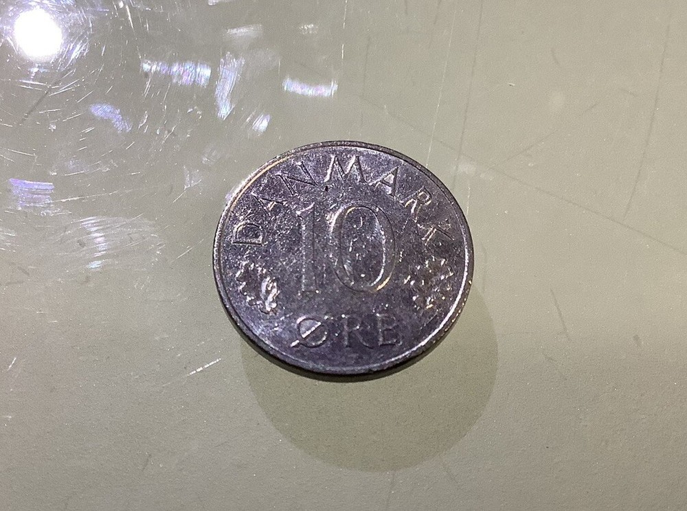 Denmark 10 Ore 1976 Circulated