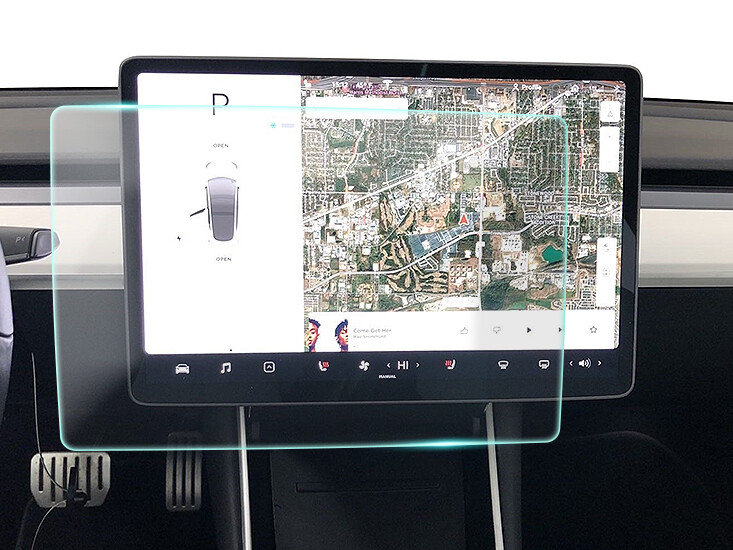 Crystal Clear Screen Protector for 2018 Tesla Model 3 Vehicle Navigation