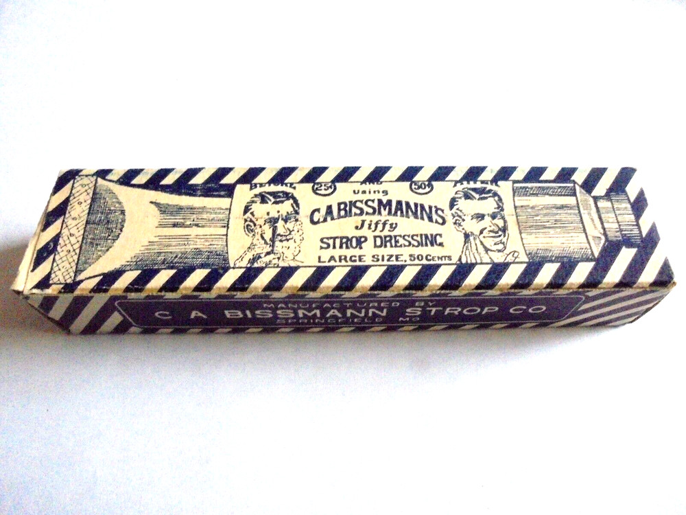 Vintage C.A. Bissmann's Springfield MO Razor Strop Dressing Empty Box