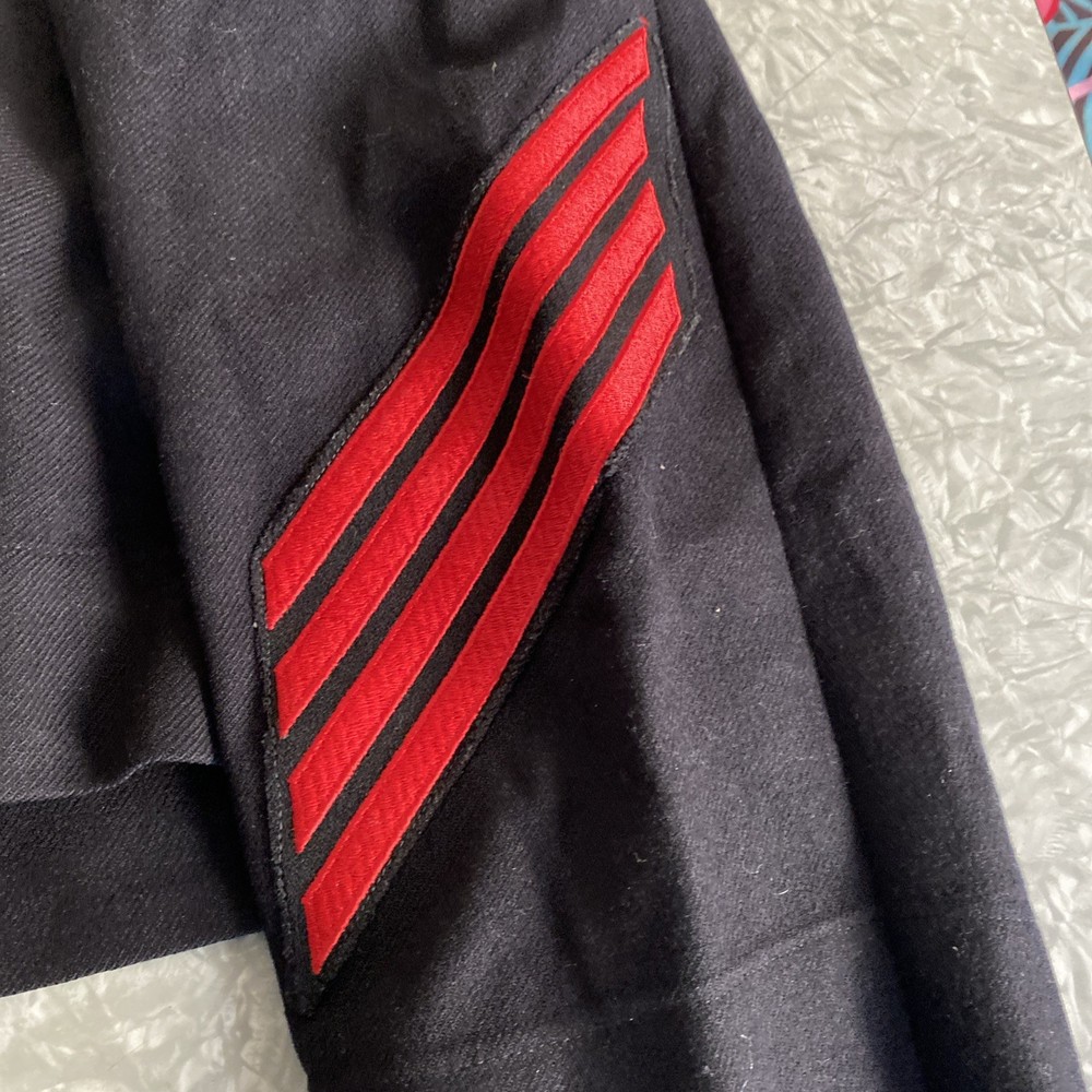 VTG WW2 US NAVY Uniform Top Cracker Jack Sailor 100% Wool Shirt 44 Chest