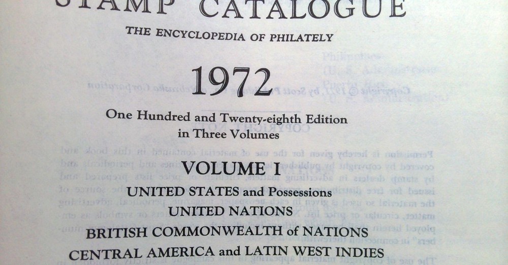 Scott Standard Postage Stamp Catalogue 1972 3 Volumes Encyclopedia Philately