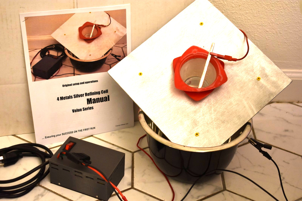 VALUE SILVER CELL electrolytic make scrap pure LOW COST complete REFINING TOOL