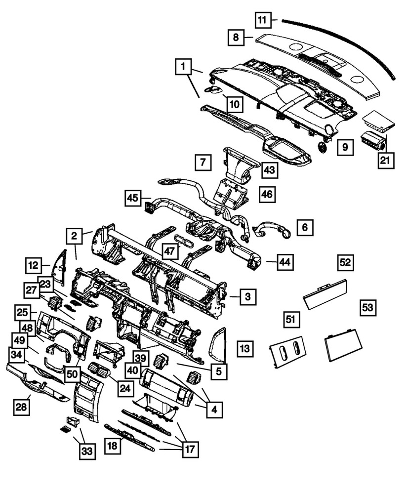 Genuine Mopar Instrument Panel End Cap 5HY58XDHAG