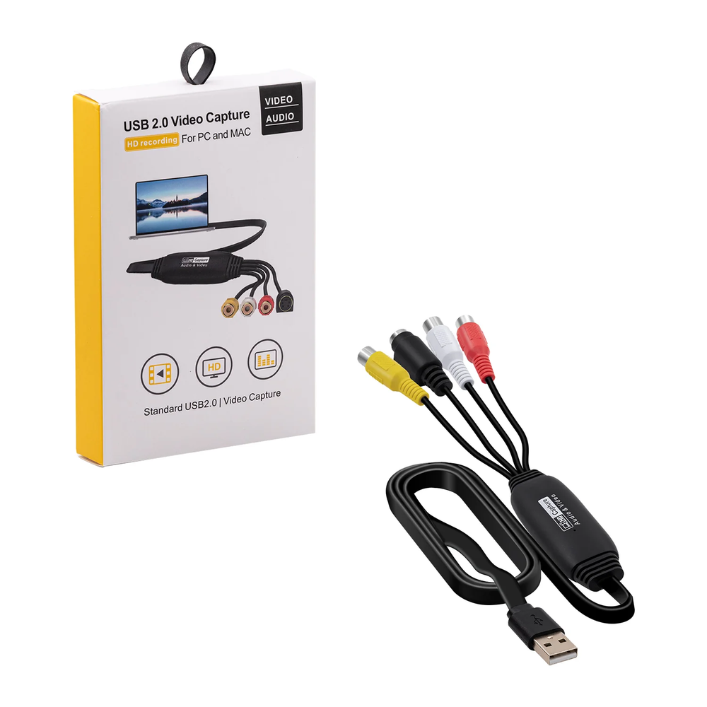 USB 2.0 Audio Video Capture Card Device Converter for Mac/PC/ Windows/Android