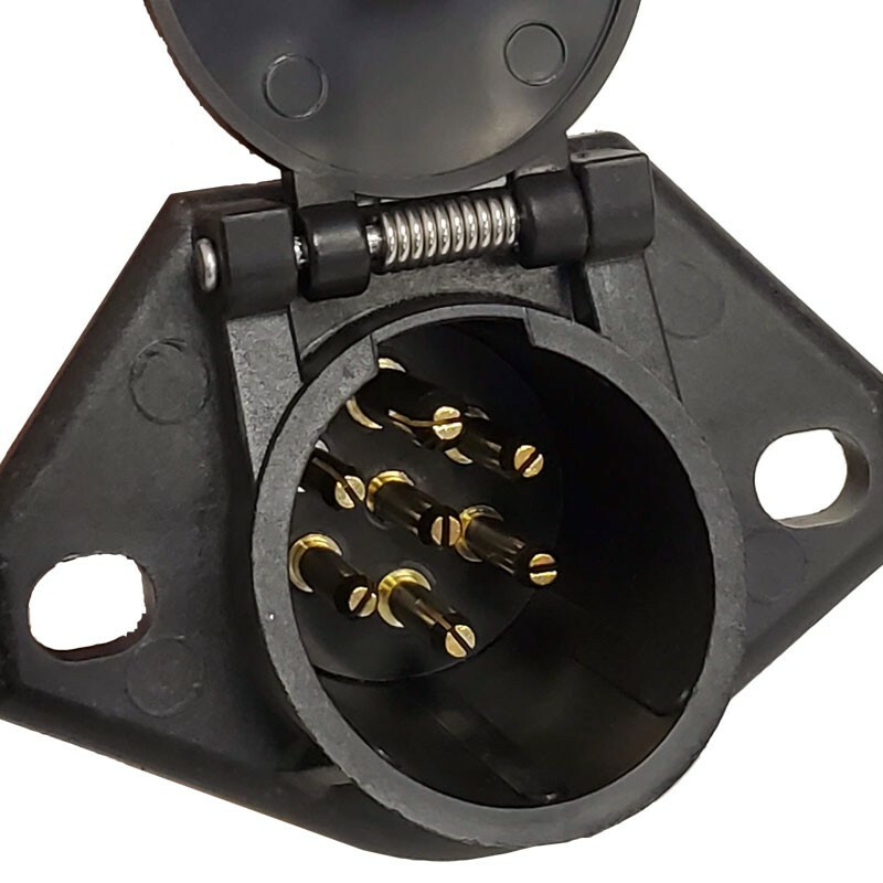 Phillips 16-722 7-Way HeavyDuty STA-DRY 2-Hole Ring Termination Split Pin Socket