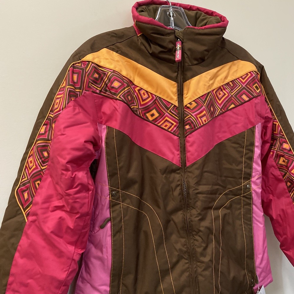 Obermeyer Junior Brown Pink Multicolored Ski Jacket Size 16