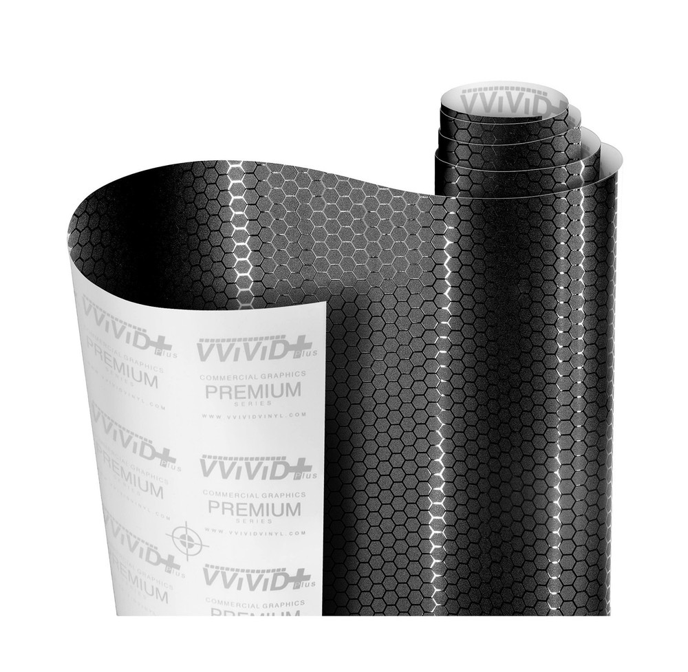 Vinyl Wrap - Honeycomb Matte Black, Medium Pattern, 1ft x 5ft