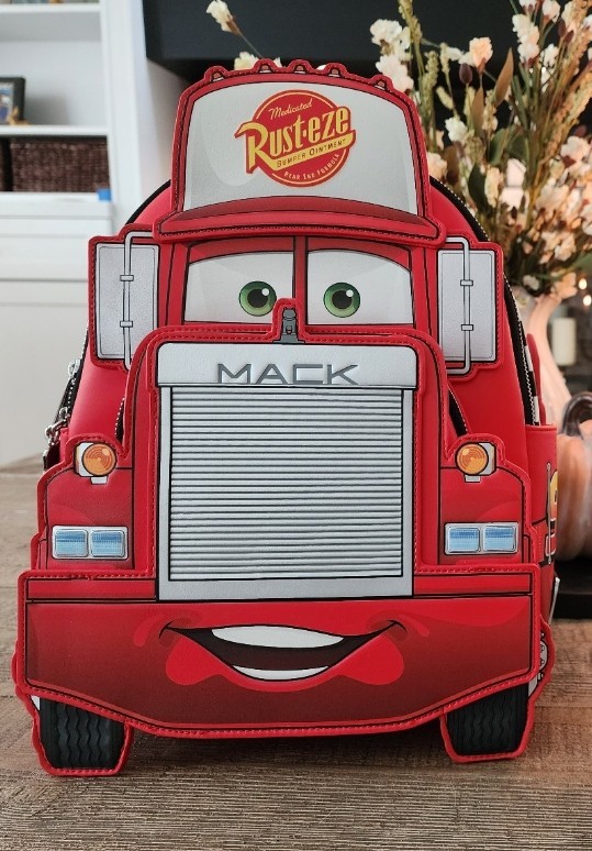 NWT Loungefly Disney Pixar Cars Mack Cosplay Glow In The Dark Mini Backpack