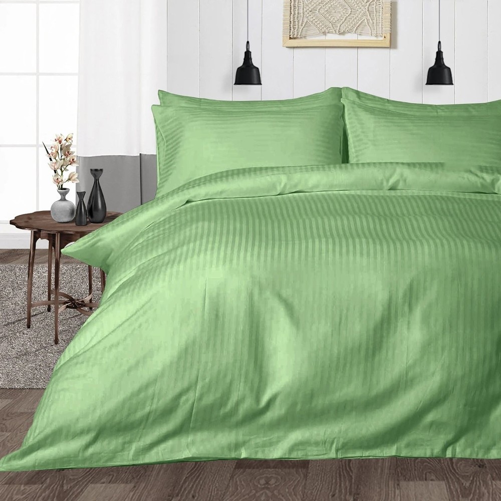 Soft Bedding 1000 - 1200 Thread Count 100% Cotton Moss Stripe Select Item