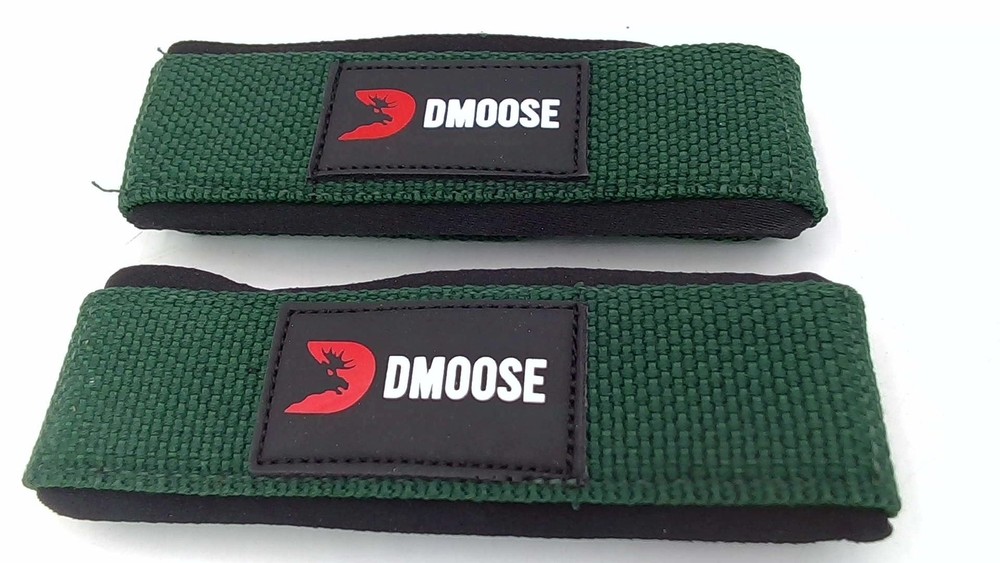 DMoose Powerlifting Straps Weight Lifting Straps Black