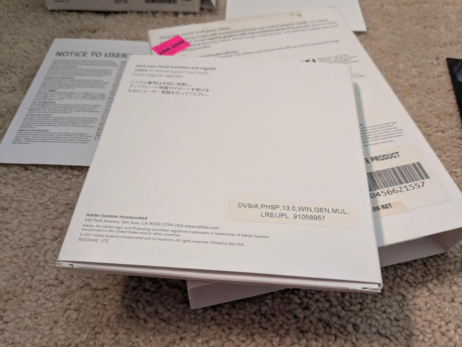 Adobe Photoshop CS6 for Windows - Disc and Serial Number - FREE RETURNS