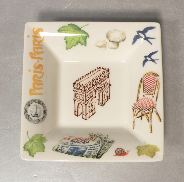 NEW Small Square Candy Tray, Paris-Paris Pattern GIEN
